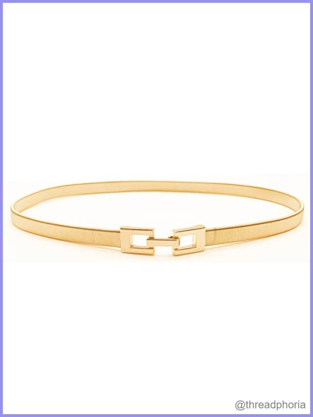 Skinny Metal Elastic Waist Belt Adjustable Stretch Chain for Women Dress